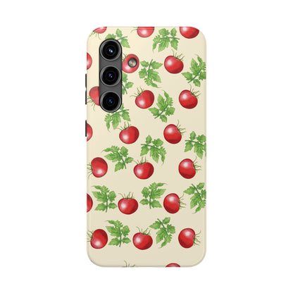 Garden Tomato Pattern Samsung Galaxy S24 case by Kempain Family Outfitters.