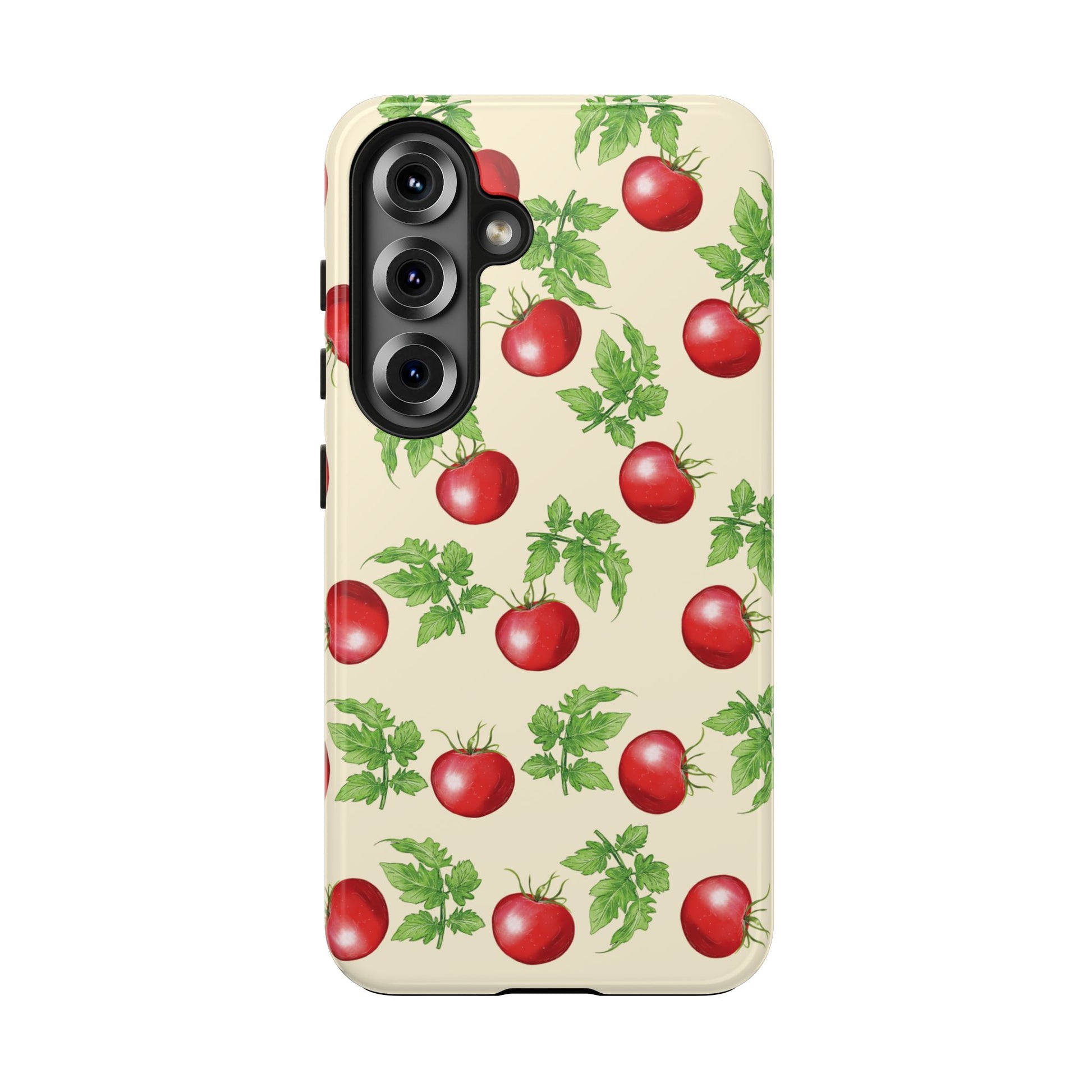 Garden Tomato Pattern Samsung Galaxy S25 case by Kempain Family Outfitters.