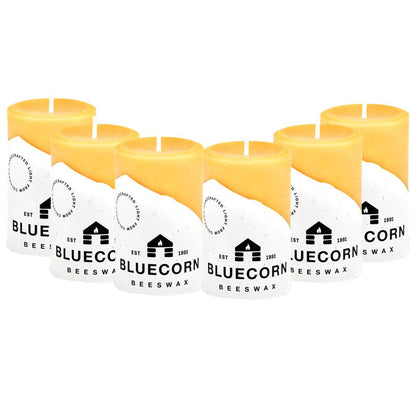 The Golden Pillars | 100% Pure Beeswax Pillars by Bluecorn Candles sold by Kempain Family Outfitters.