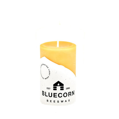 The Golden Pillars | 100% Pure Beeswax Pillars by Bluecorn Candles sold by Kempain Family Outfitters.