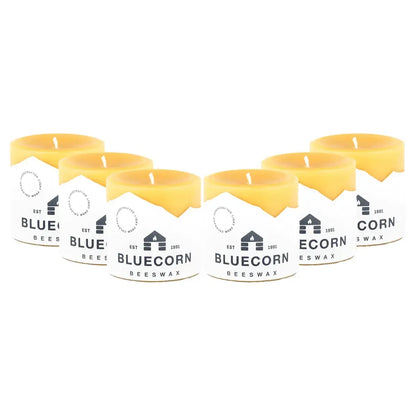 The Golden Pillars | 100% Pure Beeswax Pillars by Bluecorn Candles sold by Kempain Family Outfitters.