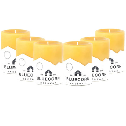 The Golden Pillars | 100% Pure Beeswax Pillars by Bluecorn Candles sold by Kempain Family Outfitters.