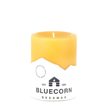 The Golden Pillars | 100% Pure Beeswax Pillars by Bluecorn Candles sold by Kempain Family Outfitters.