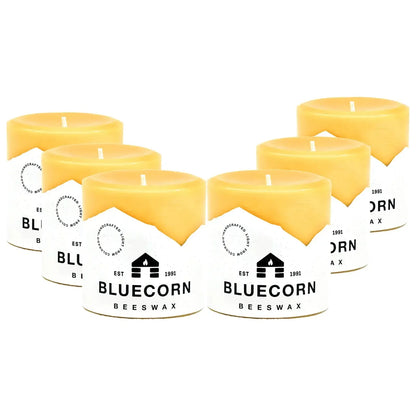 The Golden Pillars | 100% Pure Beeswax Pillars by Bluecorn Candles sold by Kempain Family Outfitters.