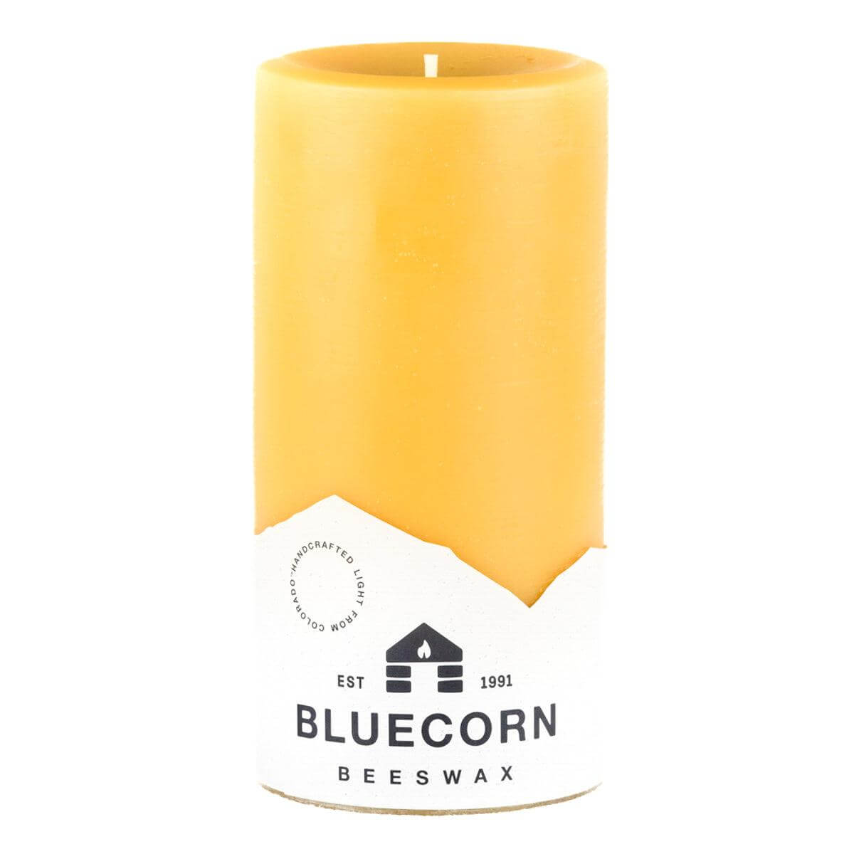The Golden Pillars | 100% Pure Beeswax Pillars by Bluecorn Candles sold by Kempain Family Outfitters.