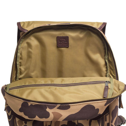 The Waxed Canvas Backpack in by Mission Mercantile Leather Goods.