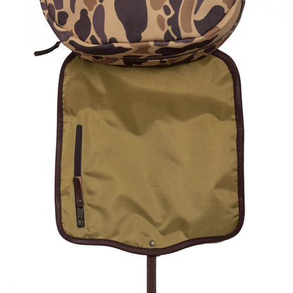 The Waxed Canvas Backpack in by Mission Mercantile Leather Goods.