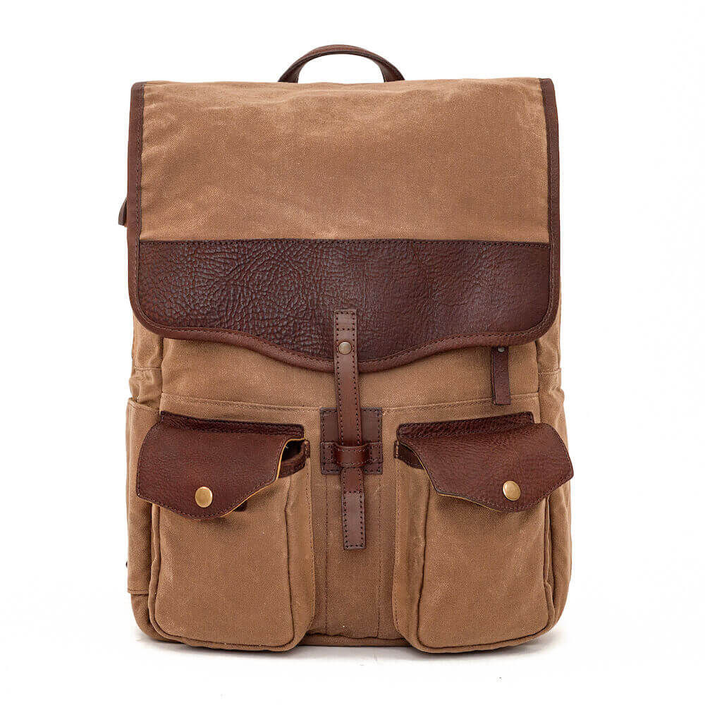 american crew backpack canvas leather Waxed shaped backpack is roomy enough to hold all the stuff that will prevent crying fitsespecially yours Crews Backpack - Moore &