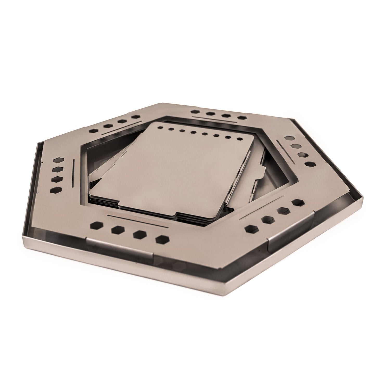 Titanium MegaHex Smokeless Flat Pack Fire Pit Smokeless Fire Pit by VARGO sold by Kempain Family Outfitters.