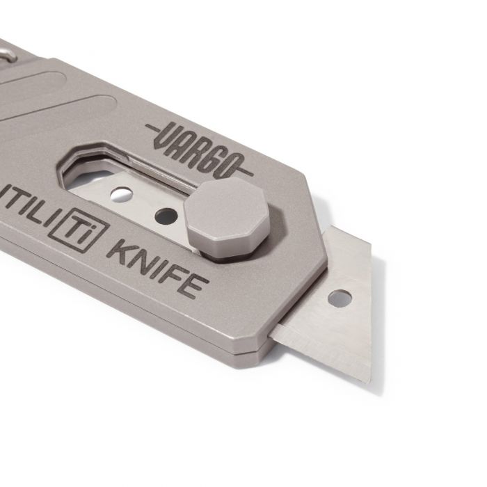 Titanium UtiliTi EDC Pocket Knife & Carabiner simple by VARGO sold by Kempain Family Outfitters.