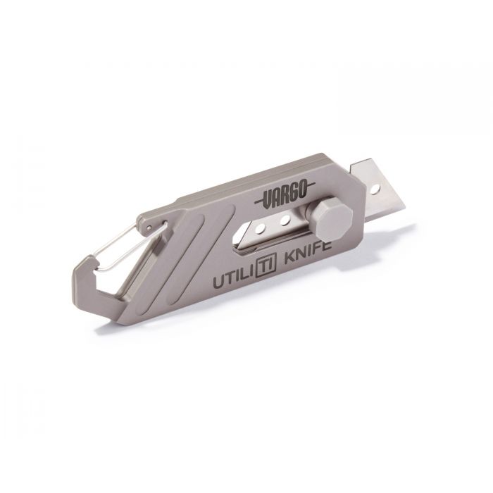 Titanium UtiliTi EDC Pocket Knife & Carabiner simple by VARGO sold by Kempain Family Outfitters.