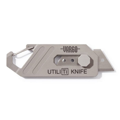 Titanium UtiliTi EDC Pocket Knife & Carabiner simple by VARGO sold by Kempain Family Outfitters.