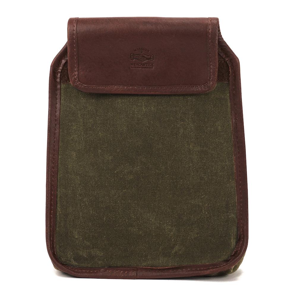 White Wing Waxed Canvas Double Foraging Pouch by Mission Mercantile Leather Goods sold by Kempain Family Outfitters.