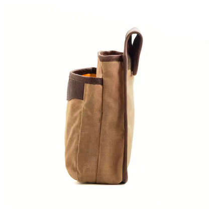 White Wing Waxed Canvas Double Foraging Pouch by Mission Mercantile Leather Goods sold by Kempain Family Outfitters.