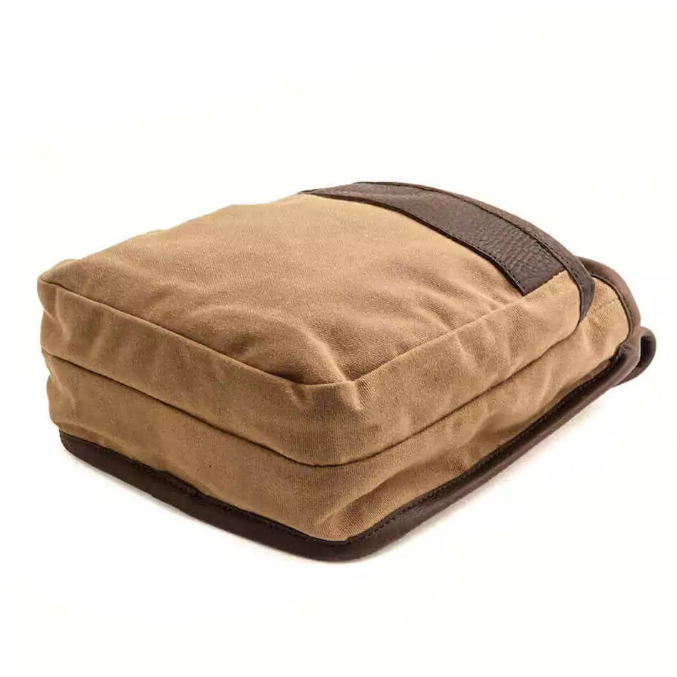 White Wing Waxed Canvas Double Foraging Pouch by Mission Mercantile Leather Goods sold by Kempain Family Outfitters.
