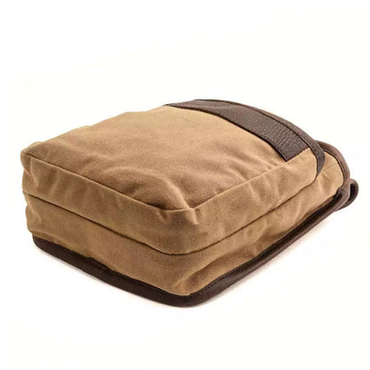White Wing Waxed Canvas Double Foraging Pouch by Mission Mercantile Leather Goods sold by Kempain Family Outfitters.