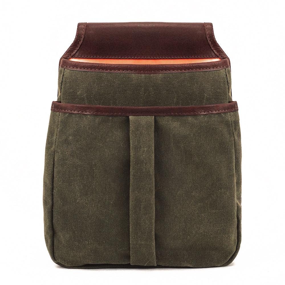 White Wing Waxed Canvas Double Foraging Pouch by Mission Mercantile Leather Goods sold by Kempain Family Outfitters.