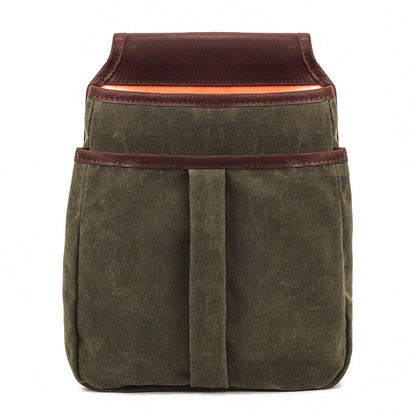 White Wing Waxed Canvas Double Foraging Pouch by Mission Mercantile Leather Goods sold by Kempain Family Outfitters.
