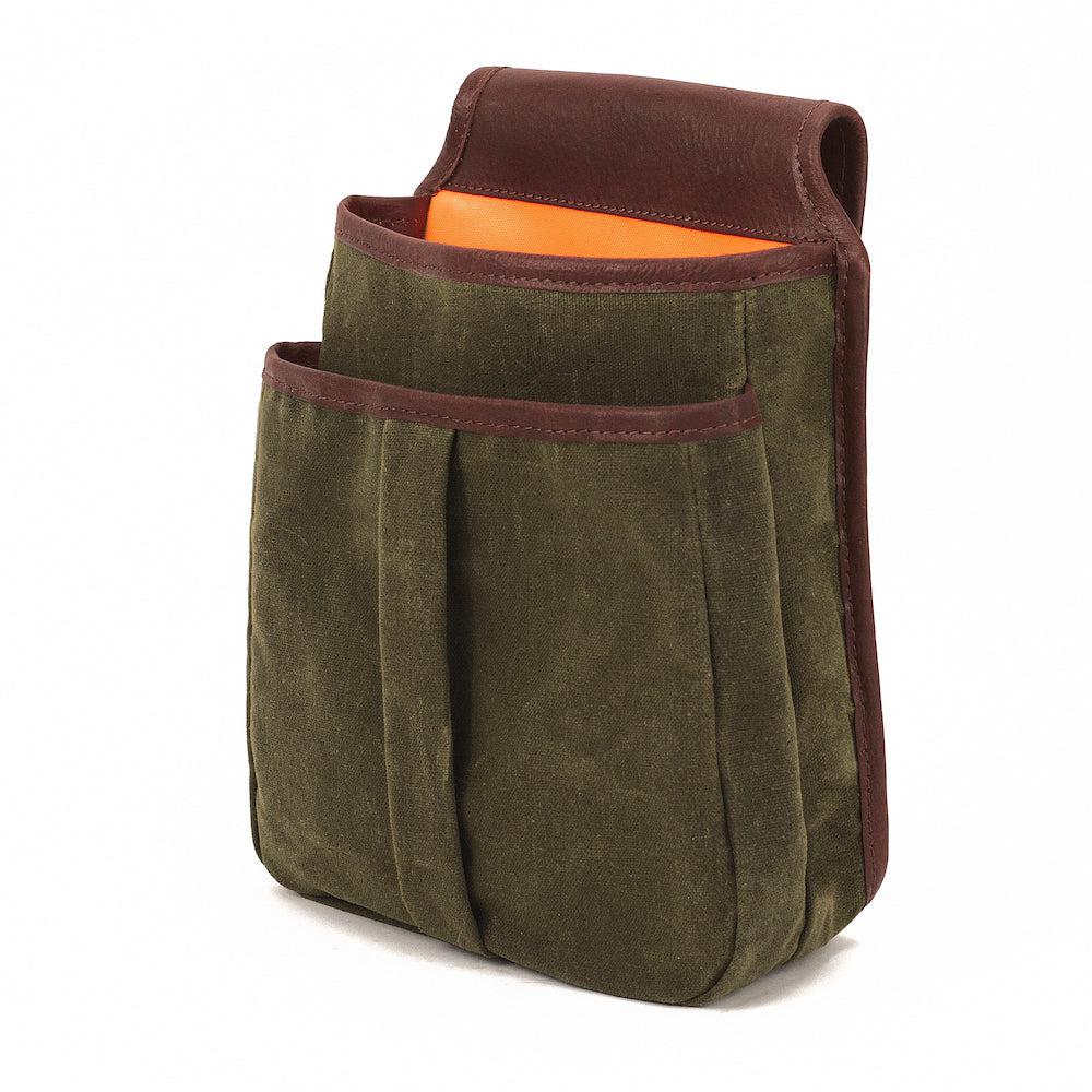 White Wing Waxed Canvas Double Foraging Pouch by Mission Mercantile Leather Goods sold by Kempain Family Outfitters.