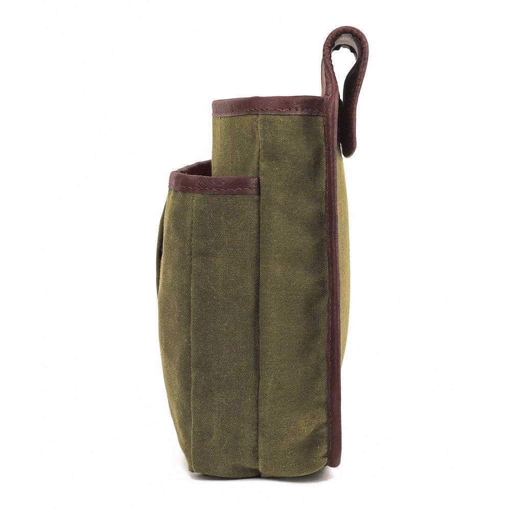 White Wing Waxed Canvas Double Foraging Pouch by Mission Mercantile Leather Goods sold by Kempain Family Outfitters.