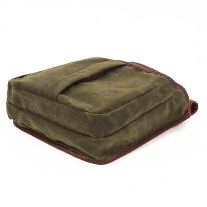 White Wing Waxed Canvas Double Foraging Pouch by Mission Mercantile Leather Goods sold by Kempain Family Outfitters.