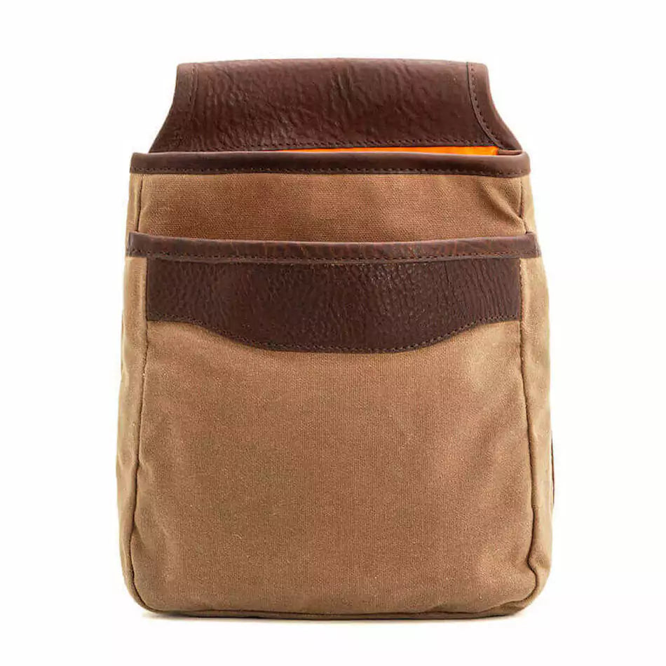 White Wing Waxed Canvas Double Foraging Pouch by Mission Mercantile Leather Goods sold by Kempain Family Outfitters.