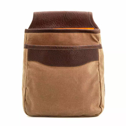 White Wing Waxed Canvas Double Foraging Pouch by Mission Mercantile Leather Goods sold by Kempain Family Outfitters.
