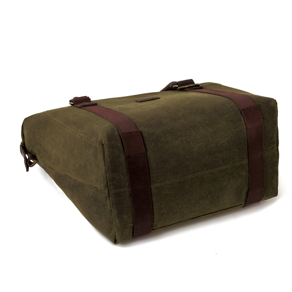 White Wing Waxed Canvas Large Cooler - 35L in by Mission Mercantile Leather Goods.