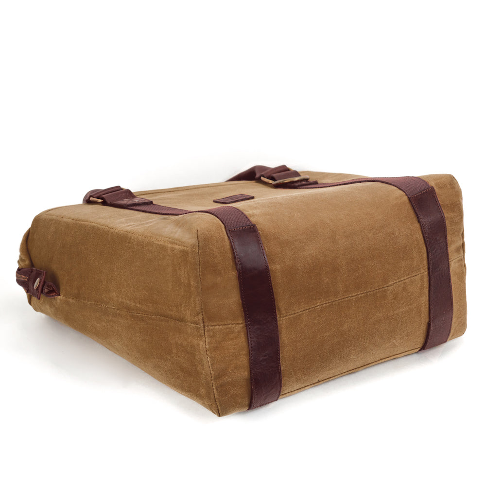 White Wing Waxed Canvas Large Cooler - 35L in by Mission Mercantile Leather Goods.
